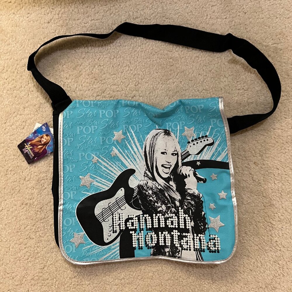 Vintage Hannah Montana Crossbody Messenger Book Bag NWT